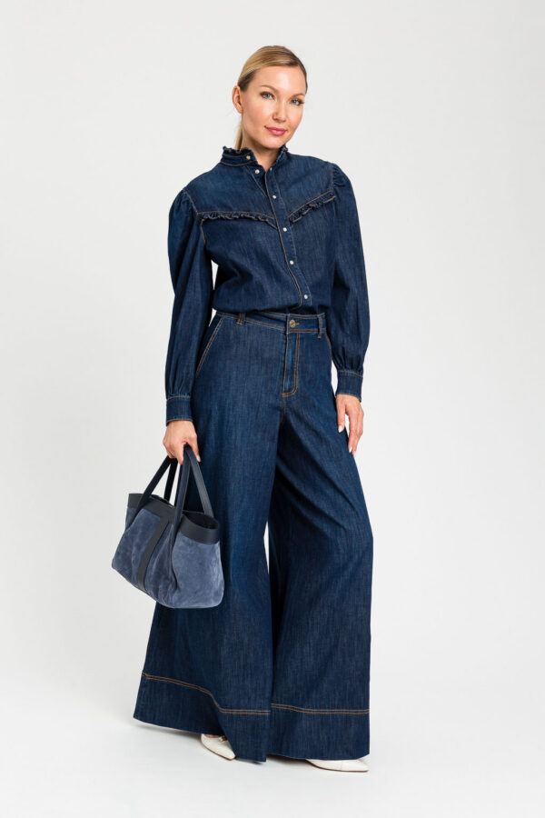 Denim blouse Twinset scuro