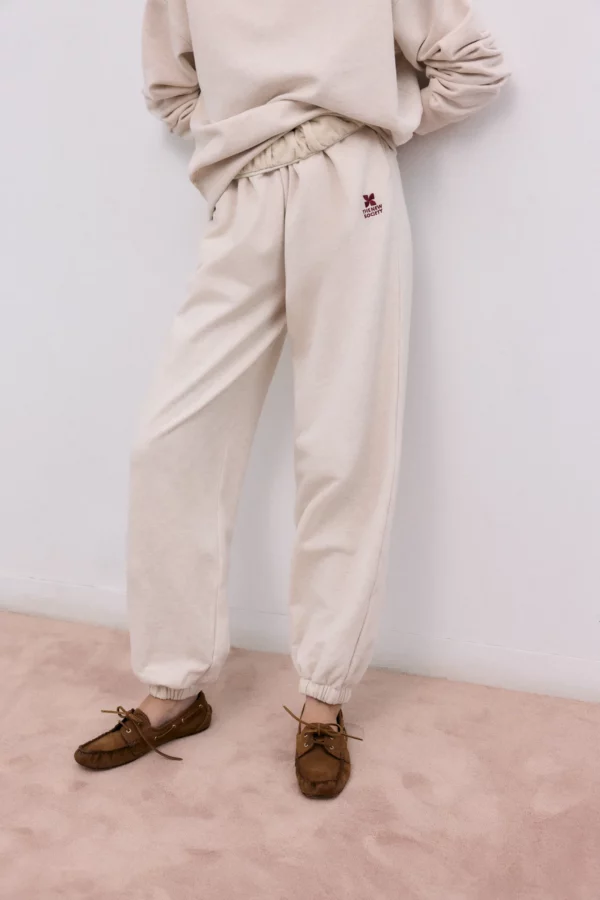 Jogging broek the new society logo sand