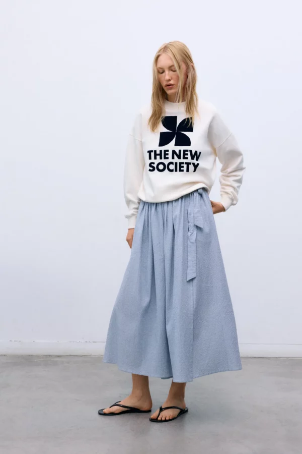 Sweater the new society logo ecru
