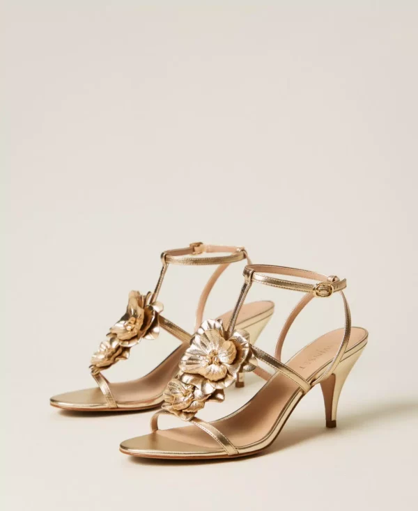 Flower heels Gold Twinset