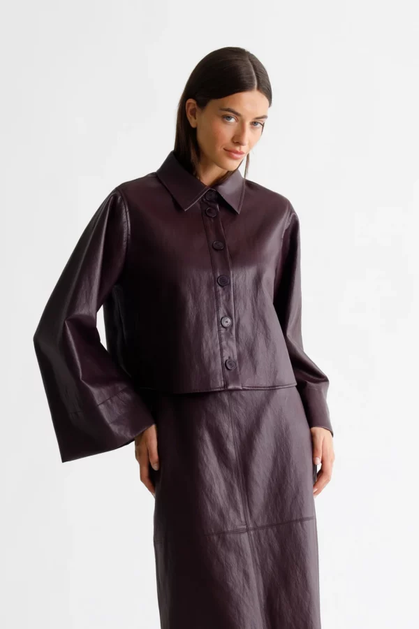 Blouse bless Julia June aubergine